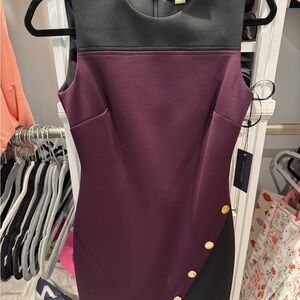 Elegant Black and Purple Dress